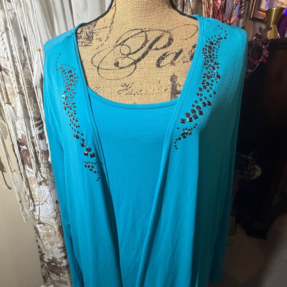 Catherines Turquoise Embellished Blouse